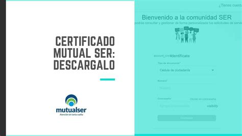 certificados mutual ser|Consulta tus servicios